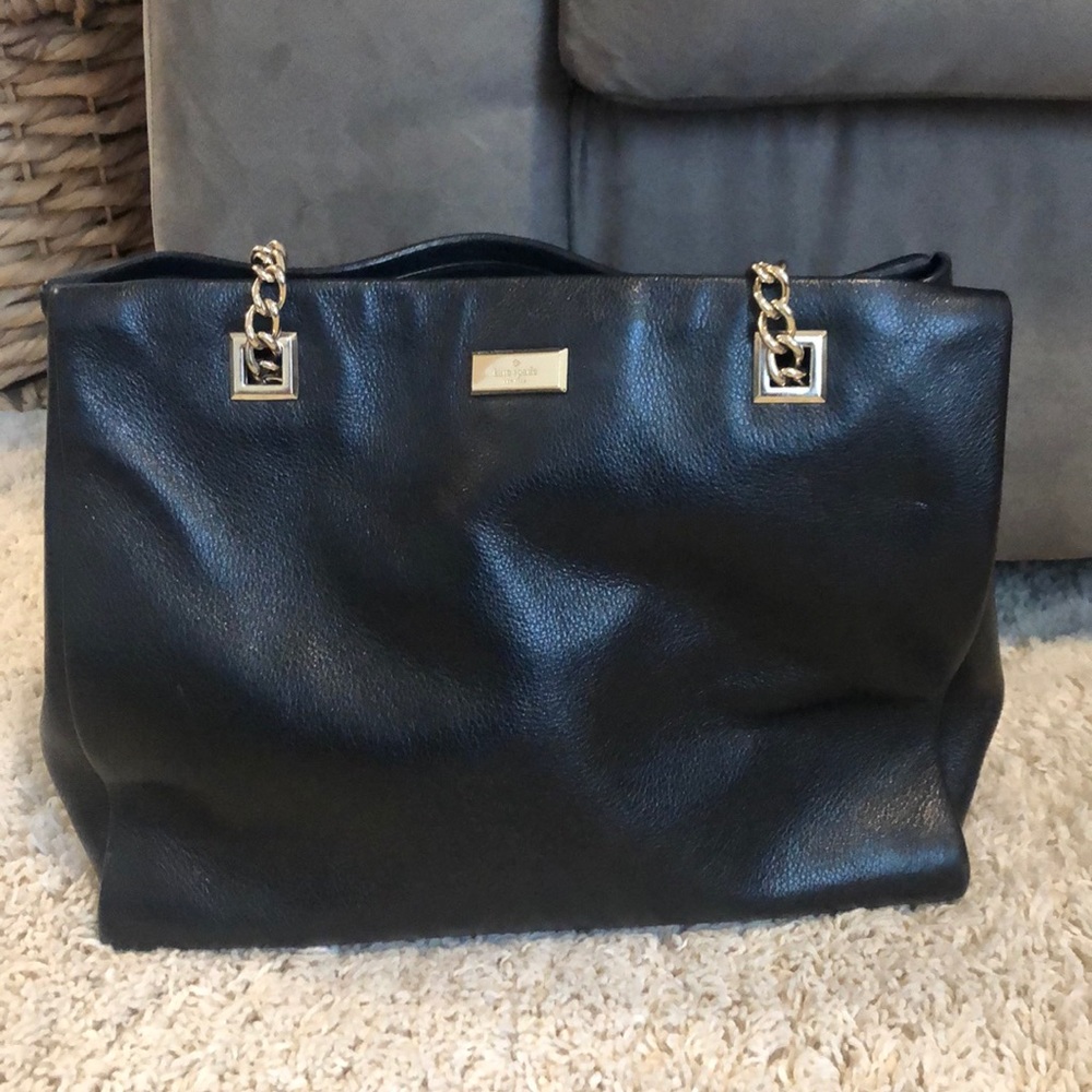 Black Leather Kate Spade Tote